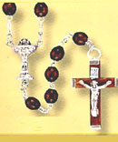 First Communion Wood Bead Rosary