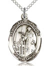 St Jacob of Nisibis Sterling Silver Medal