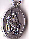 Pieta Inexpensive Oval Medal