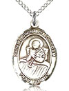 St Lidwina of Schiedam Sterling Silver Medal