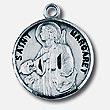 St Margaret of Antioch Sterling Silver Medal