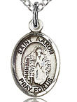 St Aaron Small Sterling Silver Medal