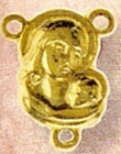 Madonna & Child Gold Rosary Center