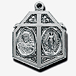 Sacred Heart 4-Way Medal Sterling Silver