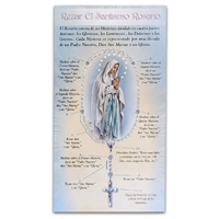 How to Pray The Rosary Four-Fold Card in Spanish - Rezar El Rosario