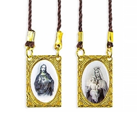 Gold Metal Scapular on Cord - 3/4-Inch