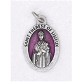 Pink Enamel St. Therese of Lisieux Medal