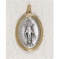 Miraculous Medal Gold and Silver Toned 1.5-Inch Oval Medal