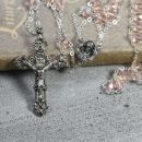 Glass Bead Pink Ladder Rosary
