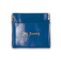 Rosary Case with Squeeze Top - Blue