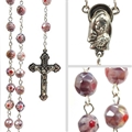 Amethyst Floral Glass Bead Rosary