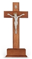 Standing Walnut and Silver Salerni Crucifix