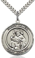 St James Round Sterling Silver Medal -.875 inch