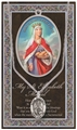 Pewter St. Elizabeth of Hungary Medal on Chain with Prayer