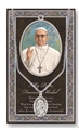 Pewter Pope Francis Pewter Medal on Chain with Prayer