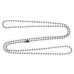 24-Inch Stainless Steel Ball Chain with Clasp - Single or Bulk