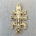 1.5-Inch Gold Caravaca Cross