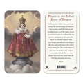 Infant of Prague Plastic Prayer Card