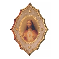 Sacred Heart of Jesus Florentine Plaque 7.5 x 10-Inch