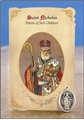 St Nicholas (Sick Children) Healing Holy Card with Medal