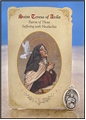 St Teresa of Avila (Headaches) Healing Holy Card with Medal