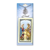 Holy Family Pewter Medal with Prayer Card