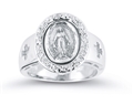 Crystal Miraculous Medal Ring sizes 5-8