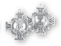 Saint Michael Sterling Silver Maltese Cross