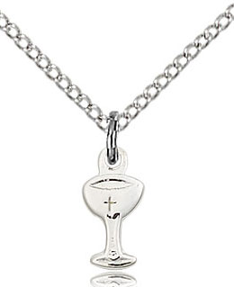 Chalice Shaped Sterling Silver Necklace