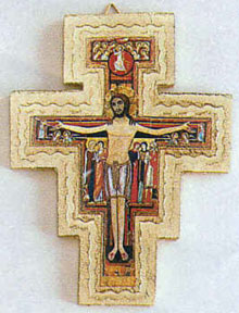 San Damiano Crucifix on Thick Wood - 6-Inch