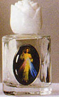 Glass Holy Water Bottle - Divine Mercy - Without Water