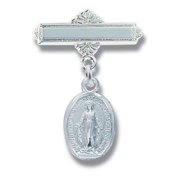 Sterling Silver Blessed Virgin Baby Pin