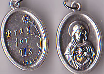 Immaculate Heart of Mary Oval Medal
