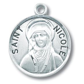 St Nicole Sterling Silver Medal on 18&quot; Chain