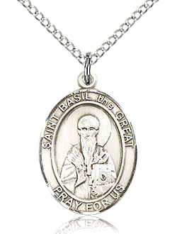 St Basil the Great Sterling Silver Medal