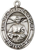 St Catherine Laboure Sterling Silver Medal