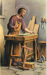 St Joseph the Worker Prayer Card - Single