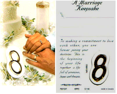 Marriage Keepsake Laminated Prayer Card with Medal