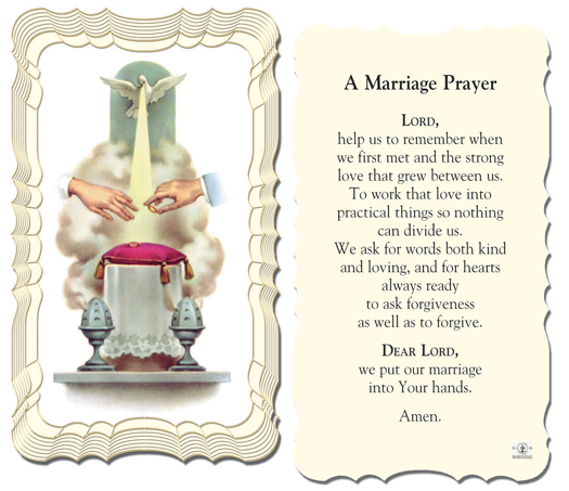 A Marriage Prayer Linen Prayer Card