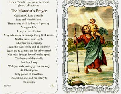 Motorist&#39;s Linen Prayer Card