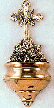 Brass Angels Holy Water Font