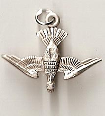 Sterling Silver Fancy Dove Holy Spirit Medal