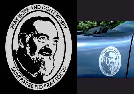 Padre Pio Car Decal