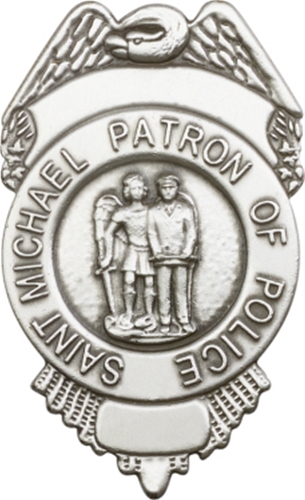 St. Michael Patron of Police Pewter Visor Clip