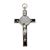 Saint Benedict Crucifix - Black Enamel on Silver Cross - 3-Inch