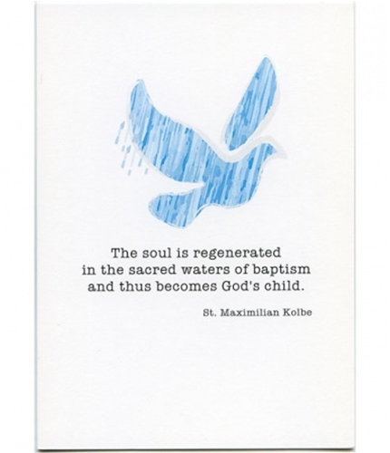 Sacred Waters Baptism Catholic Greeting Card