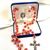 Christmas Rosary with Genuine Crystal with Rose Painted Inside