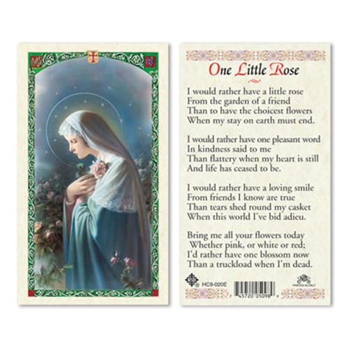Mystical Rose Laminated Prayer Card