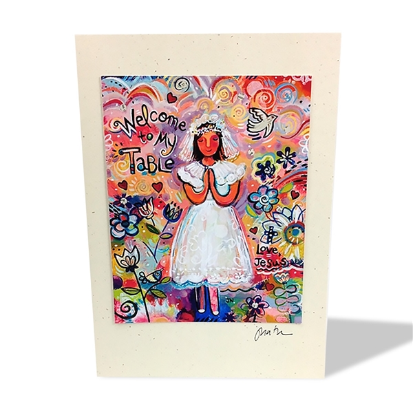 Girl&#39;s First Communion Greeting Card by Jen Norton