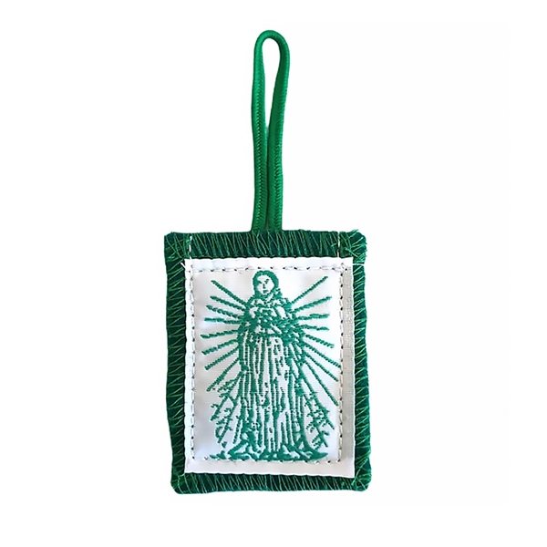 Green Immaculate Heart Wallet Scapular
